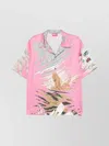 Diesel Cuban Collar Graphic Print Relaxed Fit Shirt