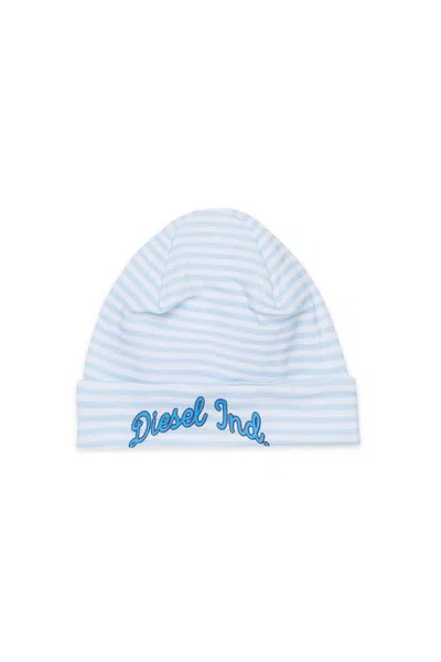 Diesel Cuffed Beanie With Logo In Pattern