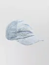 Diesel Curved Brim Denim Cap With Distressed Look In Blue