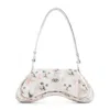 Diesel Gaming Controller-inspired White Polyurethane Handbag In White