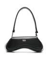 Diesel Curved Silhouette Black Crossbody Bag In Black