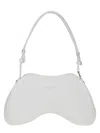 Diesel Curved Silhouette Shoulder Bag With Finish In White