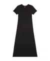 Diesel Cut-out Detail Cotton Flared Dress In Black