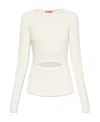 Diesel M-peris Cut-out Knitted Top In White