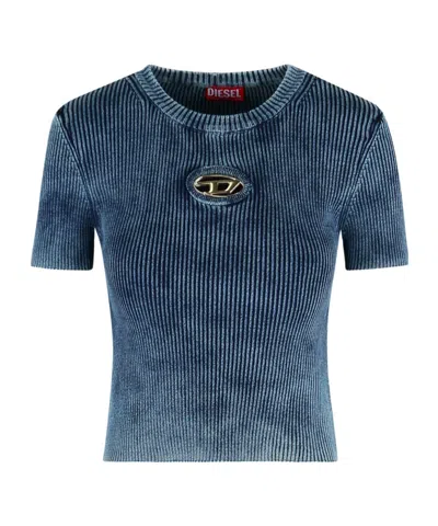 DIESEL DIESEL CUT OUT LOGO CREWNECK T-SHIRT