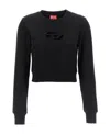 Diesel Cropped Sweatshirt With Distinctive Logo Detail In Black
