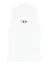 Diesel Women's Cut-out Logo Tank Top In White
