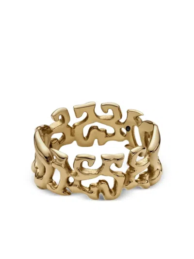 Diesel Cut-out Ring In Gold