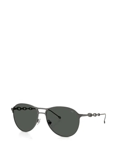 Diesel Cut-out Pilot-frame Sunglasses In Gray