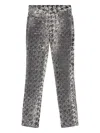 Diesel Houndstooth Pattern Jeans With Flared Leg Design In Gray
