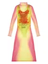 Diesel Layered Midi Dress With Lyrics Print In Pink