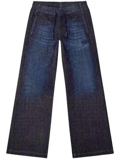 Diesel D-ainty Wide-leg Jeans In Blue