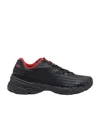 Diesel D-airspeed Low-sneaker A Righe In Ripstop Coated In Black