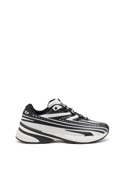 Diesel D-airspeed Low-striped Sneakers In Coated Ripstop In Multicolor