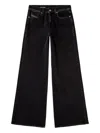 Diesel 1978 D-akemi 09n89 Cotton-blend Jeans In Black