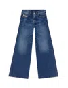 Diesel 1996 D-sire Wide Leg Trousers In Blue