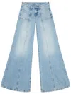 Diesel D-akii Mid-rise Flared Jeans In Blue