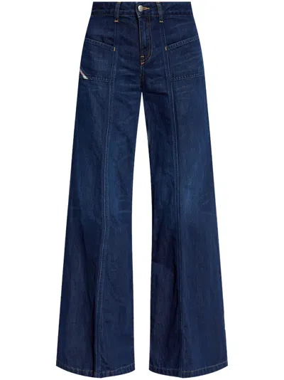 Diesel D-akii Bootcut Jeans In Blue