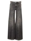 Diesel D-akii Flared Fit Jeans In Black