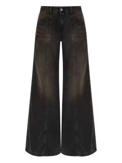 Diesel D-akii Front-pockets Jeans In Black