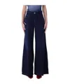 Diesel Faded Wash Flared Denim Trousers In Black