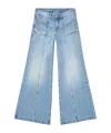 Diesel D-akii Mid-rise Flared Jeans In Blue