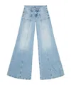 Diesel D-akii Mid-rise Flared Jeans In Blue