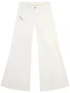 Diesel D-akii Mid-rise Flared Jeans In White