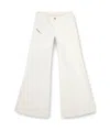 Diesel D-akii Mid-rise Flared Jeans In White