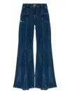 Diesel D-akii Panel Jeans In Blue