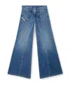 Diesel D-akii Wide-leg Denim Jeans