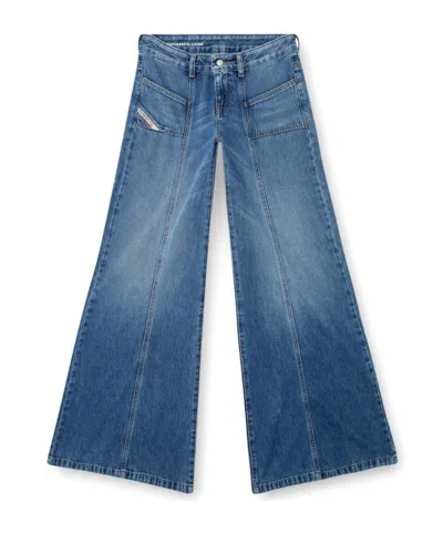 DIESEL D-AKII WIDE-LEG DENIM JEANS
