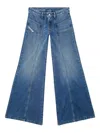 Diesel D-akii Wide-leg Denim Jeans In Blue