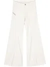 Diesel D-akii Mid-rise Flared Jeans In White