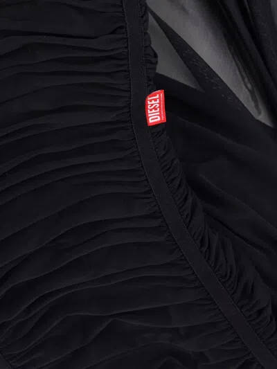 Diesel D-amami Maxi Dress In Black