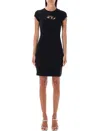 Diesel D-angiel Cotton Mini Dress In Black