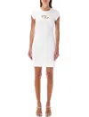 Diesel D-angiel Stretch Cotton Minidress In White
