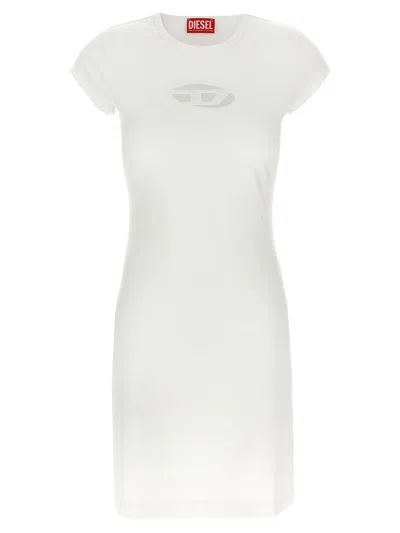 Diesel D-angiel Stretch Cotton Minidress In White