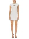Diesel D-angiel Stretch Cotton Minidress In White