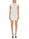 Diesel D-angiel Stretch Cotton Minidress In White