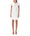 Diesel D-angiel Stretch Cotton Minidress In White