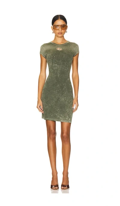 Diesel Khaki D-angiel-p1 Minidress In 51f