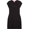 Diesel ® D-angiel Stretch Cotton Minidress In Black