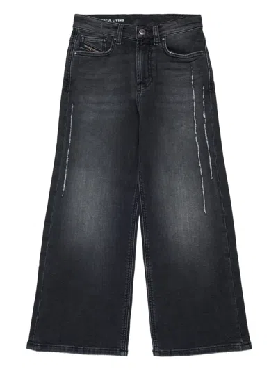 Diesel Kids' D-argix-j Jjj Distressed Jeans In Black