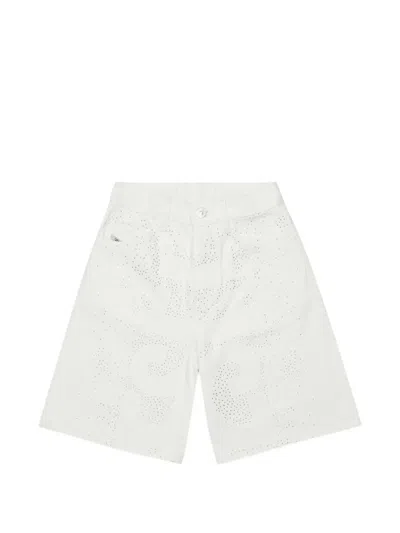 Diesel Kids' D-argjx Shorts In White