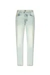 DIESEL D-ARK LOGO-PATCH STRAIGHT-LEG JEANS