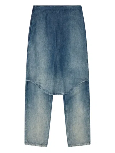 Diesel D-arky Layered Jeans In Blue