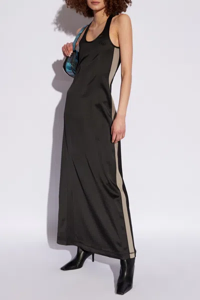 Diesel D-arlyn Racer-back Flared Dress In Black