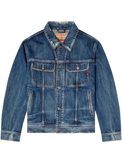 Diesel D-barcy Denim Jacket In Blue