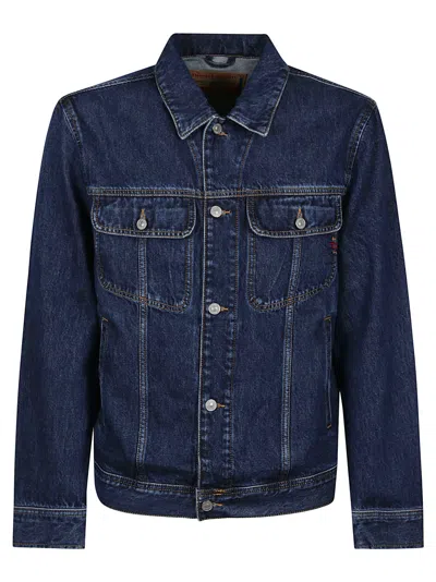 Diesel D-barcy Jacket In Blu